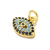 Real 18K Gold Plated Rack Plating Brass Micro Pave Cubic Zirconia Pendants Charms KK-S396-01A-2