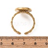 Flower 304 Stainless Steel Cuff Ring Components STAS-P454-05D-G-3