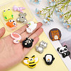 12Pcs 12 Style Silicone Focal Beads SIL-CA0002-09-4