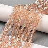 Transparent Electroplate Glass Beads Strands EGLA-A039-T3mm-B15-4