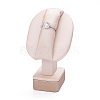 Wooden Clovered with PU Leather Ring Displays RDIS-F003-03A-1