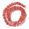 Handmade Millefiori Lampwork Beads Strands LAMP-F035-09-3