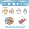 400Pcs 2 Colors CCB Plastic Charms CCB-ME0001-11-2