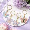 4Pcs 4 Styles Iron Keychains KEYC-JKC00945-2