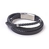 Leather Cord Multi-strand Bracelets BJEW-F368-02-2