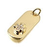Brass Micro Pave Clear Cubic Zirconia Pendants CU-CBAEEA8-29G-2