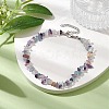 Natural Gemstone Beads Anklets AJEW-AN00583-02-4