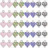 40Pcs 4 Styles Handmade Polymer Clay Charms CLAY-SC0002-91A-1