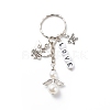 Valentine's Day Letter Bead Love and Star with Word Just For You Keychains KEYC-JKC00377-1