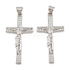 Easter Brass Micro Pave Clear Cubic Zirconia Pendants CU-CBADC6C-09P-01-1