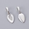 Tibetan Style Alloy Glun-on Flat Pad Bails for Pendants Making LS-TIBEP-3348-AS-RS-1