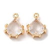 Real 18K Gold Plated Brass Micro Pave Cubic Zirconia Charms KK-Q779-08G-02-1