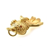 Brass Micro Pave Cubic Zirconia Pendants KK-R217-01G-02-2