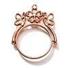 Alloy Open Back Bezel Pendants PALLOY-I223-02RG-1