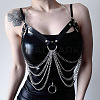 PU Leather & Alloy Harness Chest Waist Chain for Women WGB91D6-14-1