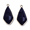Synthetic Blue Goldstone Charms G-Q998-029B-2