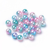 Rainbow Acrylic Imitation Pearl Beads OACR-R065-10mm-A05-1