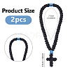 2Pcs Waxed Cord Charm Bracelets BJEW-DC0001-24-2