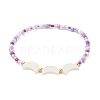 3Pcs 3 Style Star & Moon & Butterfly Shell & Seed Beaded Stretch Bracelets Set BJEW-JB09438-3