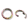 Ion Plating(IP) Twisted Ring Hoop Earrings for Girl Women STAS-K233-02A-MC-2