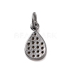 Brass Micro Pave Cubic Zirconia Pendants KK-I614-064B-2