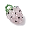 Glass Seed Beaded Pendants PALLOY-GD00003-02-3