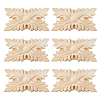 Rubber Wood Carved Onlay Applique AJEW-WH0794-72-1