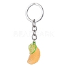 2Pcs Orange Slice Resin Keychains KEYC-JKC01064-4