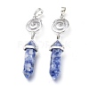 Natural Blue Spot Jasper Pointed Big Pendants G-D0021-01P-03-3