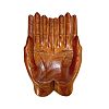 Wooden Buddha Hand Display Decorations AJEW-WH0304-38-1