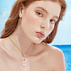 8Pcs Natural Quartz Crystal Double Terminal Pointed Pendants G-BC0001-53G-6