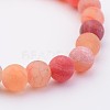 Natural Weathered Agate Stretch Beads Bracelets X-BJEW-JB02513-01-2