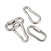 6Pcs 2 Style 304 Stainless Steel Rock Climbing Carabiners STAS-TA0001-33P-12