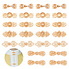AHADERMAKER 24Pcs 6 Styles Chinese Style Flower Alloy Snap Lock Clasps FIND-GA0003-16-1
