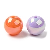 UV Plating Rainbow Iridescent Acrylic Beads PACR-K003-04-2