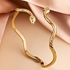 Snake 304 Stainless Steel Cuff Bangles FS-WGA46EE-01-1