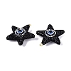 Handmade Polymer Clay & Rhinestone & Resin Big Pendants FIND-Q123-02E-2