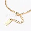 Brass Rolo Chain Bracelets BJEW-H537-08G-2