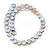 Electroplated Transparent Glass Beads Strands GL-CBA98F0-07C-3