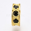 Brass Micro Pave Cubic Zirconia Beads LS-ZIRC-Q013-138G-2