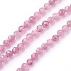 Natural Pink Tourmaline Beads Strands X-G-F619-20A-3mm-1