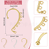 SUNNYCLUE 30Pcs 3 Colors Alloy Ear Cuff Findings FIND-SC0003-95-2