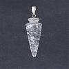 Natural Quartz Crystal Pendants G-P236-01-2