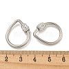 304 Stainless Steel Screw Carabiner Lock Charms STAS-C092-02D-P-3