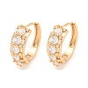 Brass Micro Pave Cubic Zirconia Hoop Earrings EJEW-A107-11C-KCG-1