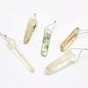 Natural Lodolite Quartz Pointed Pendants G-G694-C-03-1