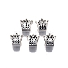 Tibetan Style Alloy European Beads Rhinestone Settings TIBE-S314-104AS-RS-2