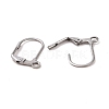 Original Color Stainless Steel Leverback Earring Findings X-STAS-E007-6-2