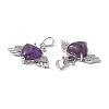 Natural Amethyst Pendants G-P492-02P-03-3