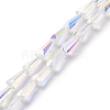 Transparent Electroplate Glass Beads Strands EGLA-H107-02A-AB01-1